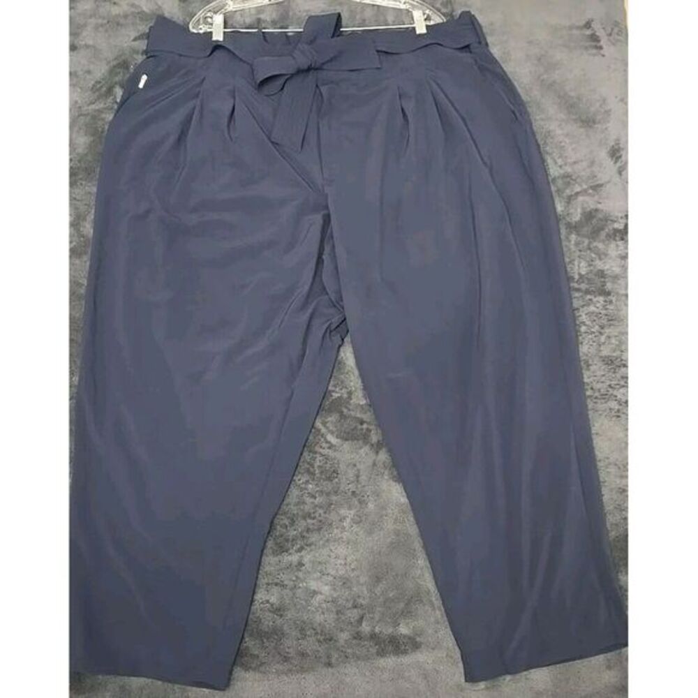 Athleta new skyline pant ll size 24 Navy high rise paperbag waist